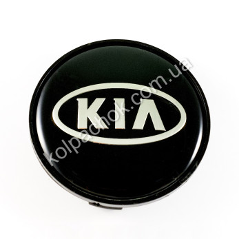 Колпачок KIA для дисков Honda черный/хром лого (64-69мм) Колпачок KIA для дисков Honda черный/хром лого (64-69мм)