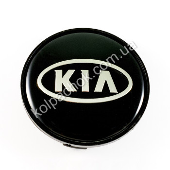 Ковпачок на диски KIA чорний/хром лого (65-68мм) Ковпачок на диски KIA чорний/хром лого (65-68мм)