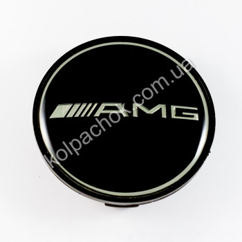 Ковпачок на диски AMG чорний/хром лого (65-68мм) Ковпачок на диски AMG чорний/хром лого (65-68мм)