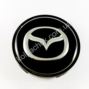 Колпачок на диски Mazda черный/хром лого (56-69мм) Колпачок на диски Mazda черный/хром лого (56-69мм)