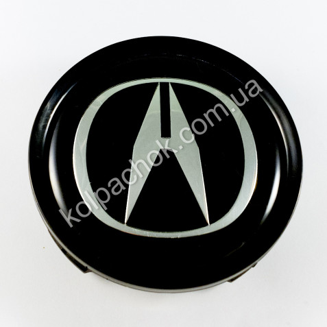 Ковпачок на диски Acura чорний/хром лого (74мм)