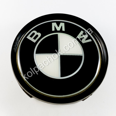 Ковпачок на диски BMW чорно-білий (74мм)