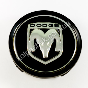 Ковпачок на диски Dodge чорний/хром лого (74мм) Ковпачок на диски Dodge чорний/хром лого (74мм)