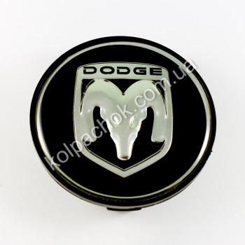 Колпачок на диски Dodge черный/хром лого (65-68мм) Колпачок на диски Dodge черный/хром лого (65-68мм)