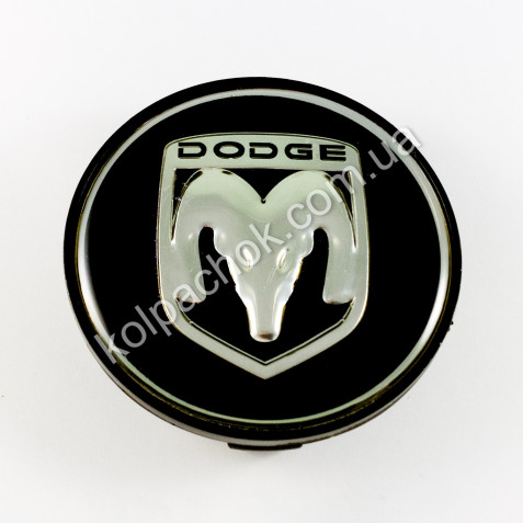 Ковпачок на диски Dodge чорний/хром лого (65-68мм)