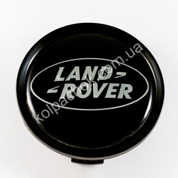 Ковпачок на диски Land Rover чорний/хром лого (74мм) Ковпачок на диски Land Rover чорний/хром лого (74мм)