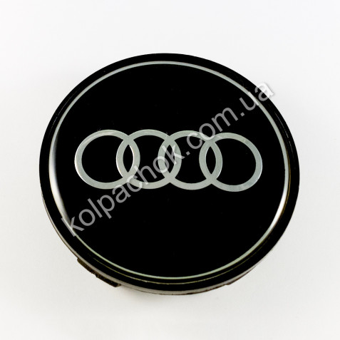 Колпачок на диски Audi черный/хром лого (62-68мм)