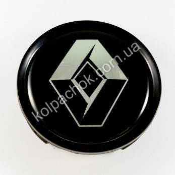 Колпачок на диски Renault черный/хром лого (74мм) Колпачок на диски Renault черный/хром лого (74мм)