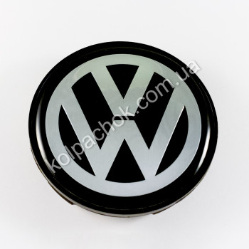 Ковпачок на диски VolksWagen чорний/хром лого (65-68мм) Ковпачок на диски VolksWagen чорний/хром лого (65-68мм)