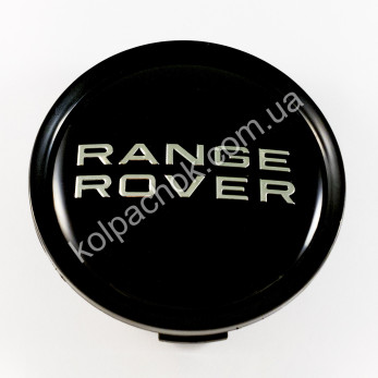 Колпачок на диски Range Rover черный/хром лого (74мм)