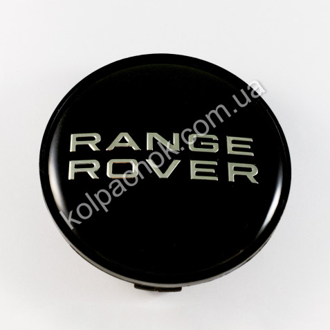 Колпачок на диски Range Rover черный/хром лого (65-68мм)