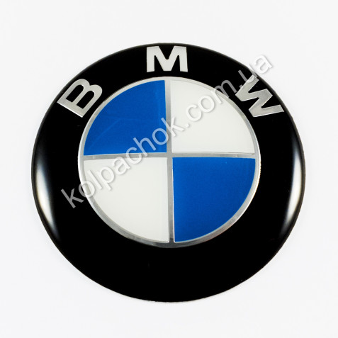 Наклейка для емблеми BMW синьо-біла 73мм.