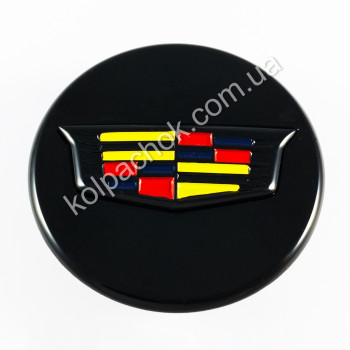 Колпачок на диски Cadillac черный/черный лого 9597375 (67мм) Колпачок на диски Cadillac черный/черный лого 9597375 (67мм)
