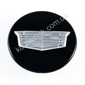 Колпачок на диски Cadillac черный/хром лого 9597375 (67мм) Колпачок на диски Cadillac черный/хром лого 9597375 (67мм)