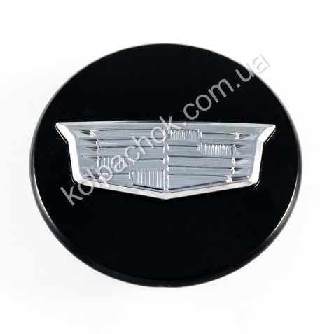 Ковпачок на диски Cadillac чорний/хром лого 9597375 (67мм)