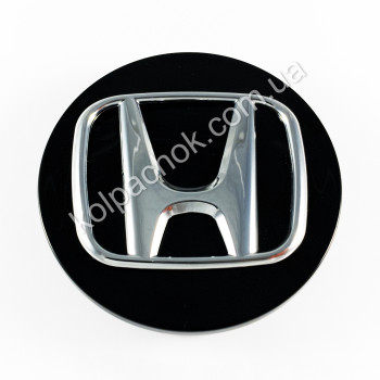 Ковпачок на диски Honda чорний/хром лого 44732-TR3-A01 (69мм)