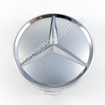 Ковпачок на диски репліка Mercedes-Benz BC009 срібло (74мм)