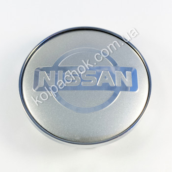 Колпачок на диски Nissan серебро (62-68мм) Колпачок на диски Nissan серебро (62-68мм)