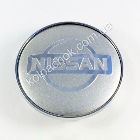 Колпачок на диски Nissan серебро (62-68мм)