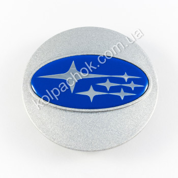 Ковпачок на диски Subaru срібло/синій лого 288221SA030 (59мм) Ковпачок на диски Subaru срібло/синій лого 288221SA030 (59мм)