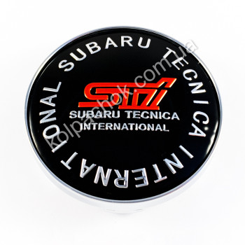 Колпачок на диски Subaru STI Tecnica / хром кант (60мм) Колпачок на диски Subaru STI Tecnica / хром кант (60мм)