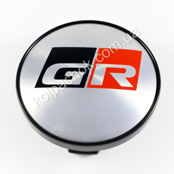 Ковпачок на диски Toyota GR/чорний кант (60мм)