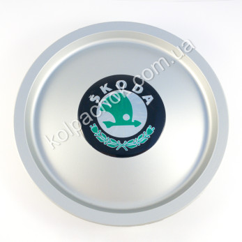 Колпачок Skoda для VolksWagen дисков 1J0601149B зел. лого (58-155мм) Колпачок Skoda для VolksWagen дисков 1J0601149B зел. лого (58-155мм)