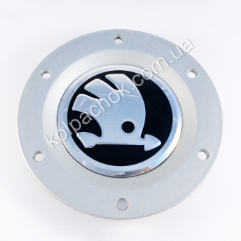 Колпачок Skoda хром лого для Volkswagen дисков 1T0601149 (57-146мм)