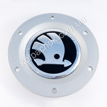 Ковпачок Skoda хром лого для Volkswagen дисків 1T0601149 (57-146мм) Ковпачок Skoda хром лого для Volkswagen дисків 1T0601149 (57-146мм)