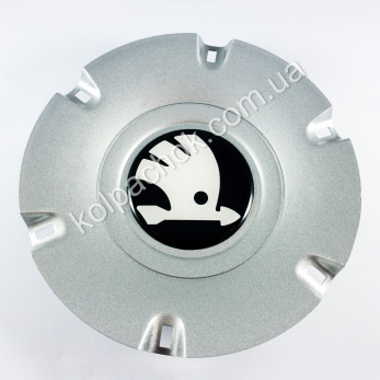 Колпачок Skoda для VolksWagen дисков 3C0601149Q белый лого (58-146мм) Колпачок Skoda для VolksWagen дисков 3C0601149Q белый лого (58-146мм)