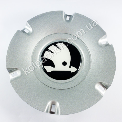 Ковпачок Skoda для VolksWagen дисків 3C0601149Q білий лого (58-146мм)