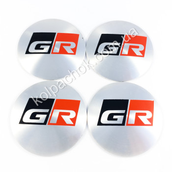Наклейки для колпачков на диски Toyota GR (56мм)