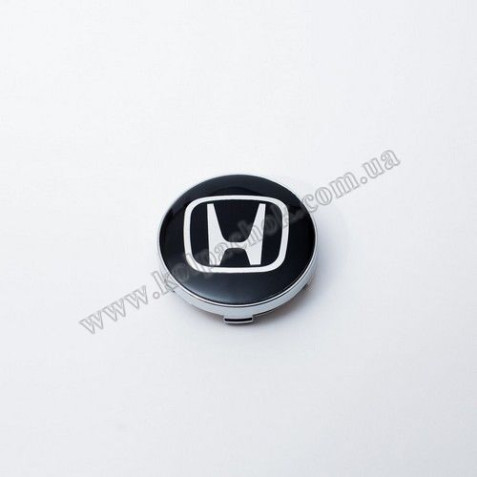Ковпачок на диски Honda чорний/хром лого (60мм)