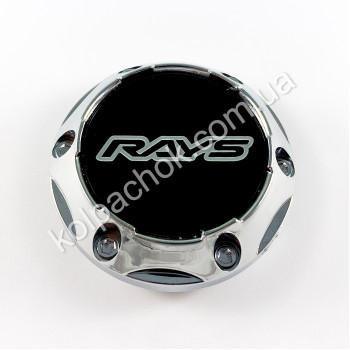 Колпачок на диски Rays конус/болты/хром/черный лого (56-64мм) Колпачок на диски Rays конус/болты/хром/черный лого (56-64мм)