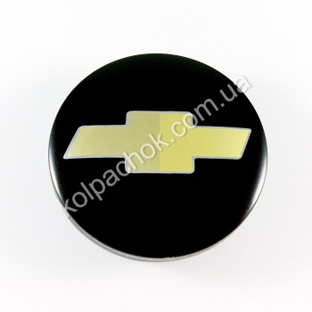 Ковпачок на диски Chevrolet чорний/жовтий лого (61мм) Ковпачок на диски Chevrolet чорний/жовтий лого (61мм)