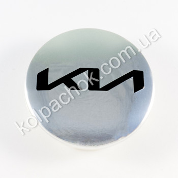 Ковпачок на диски KIA хром/чорний лого 52960-R0100 (58мм)