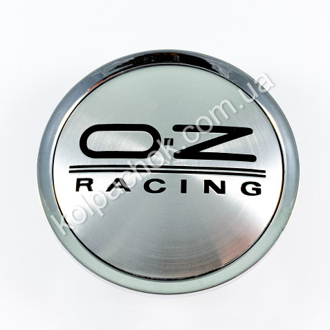Ковпачок на диски OZ Racing хром/чорний лого M608 (74мм)