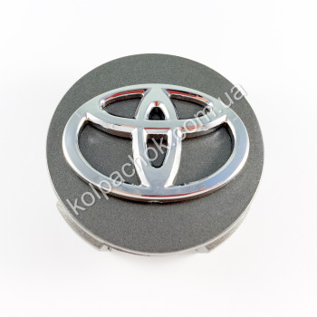 Ковпачок на диски Toyota графіт/хром лого 42603-33180 (58-62мм)