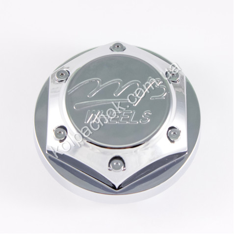Ковпачок на диски універсальний MB Wheels конус/хром/болти (57-69мм)