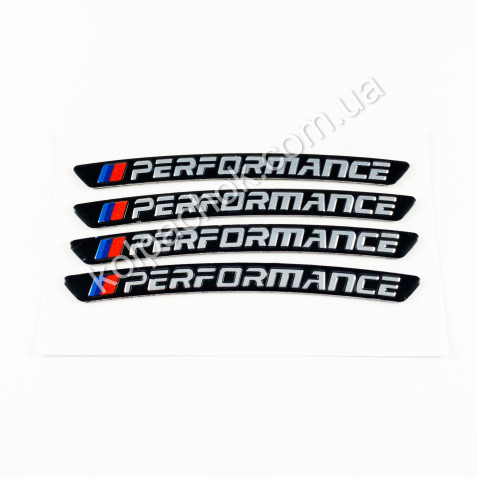 Наклейки на диски BMW M Performance чорні / 1