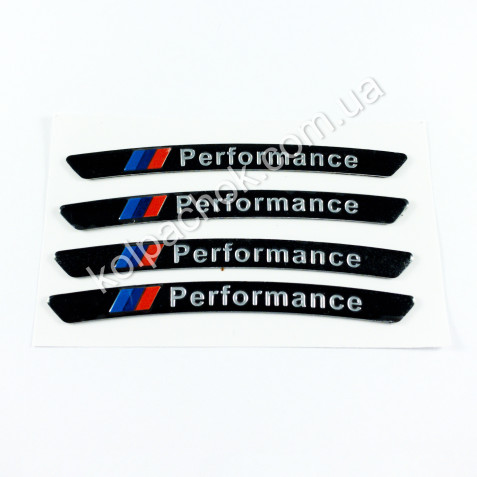 Наклейки на диски BMW M Performance чорні / 2