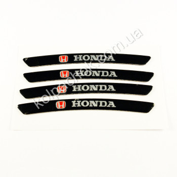 Наклейки на диски Honda чорні