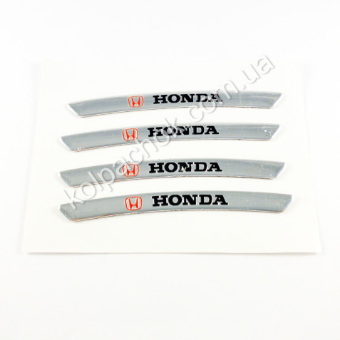 Наклейки на диски Honda хром