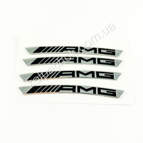 Наклейки на диски AMG хром
