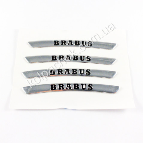 Наклейки на диски Brabus хром