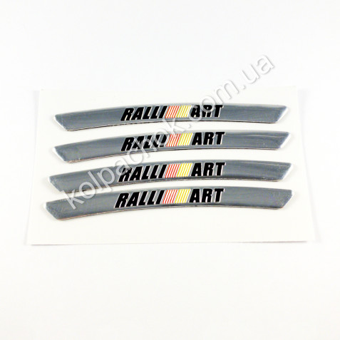 Наклейки на диски RalliArt хром