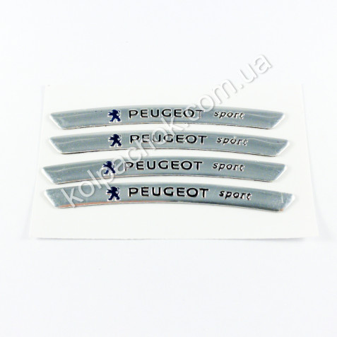 Наклейки на диски Peugeot Sport чорні