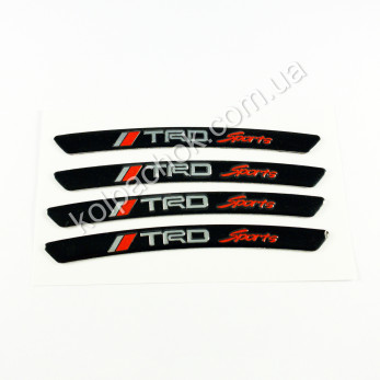 Наклейки на диски TRD черные Наклейки на диски TRD черные