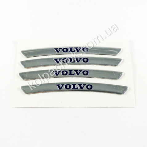 Наклейки на диски Volvo хром