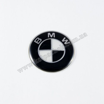 Эмблема BMW черно-белая 45мм. (Руль) Эмблема BMW черно-белая 45мм. (Руль)